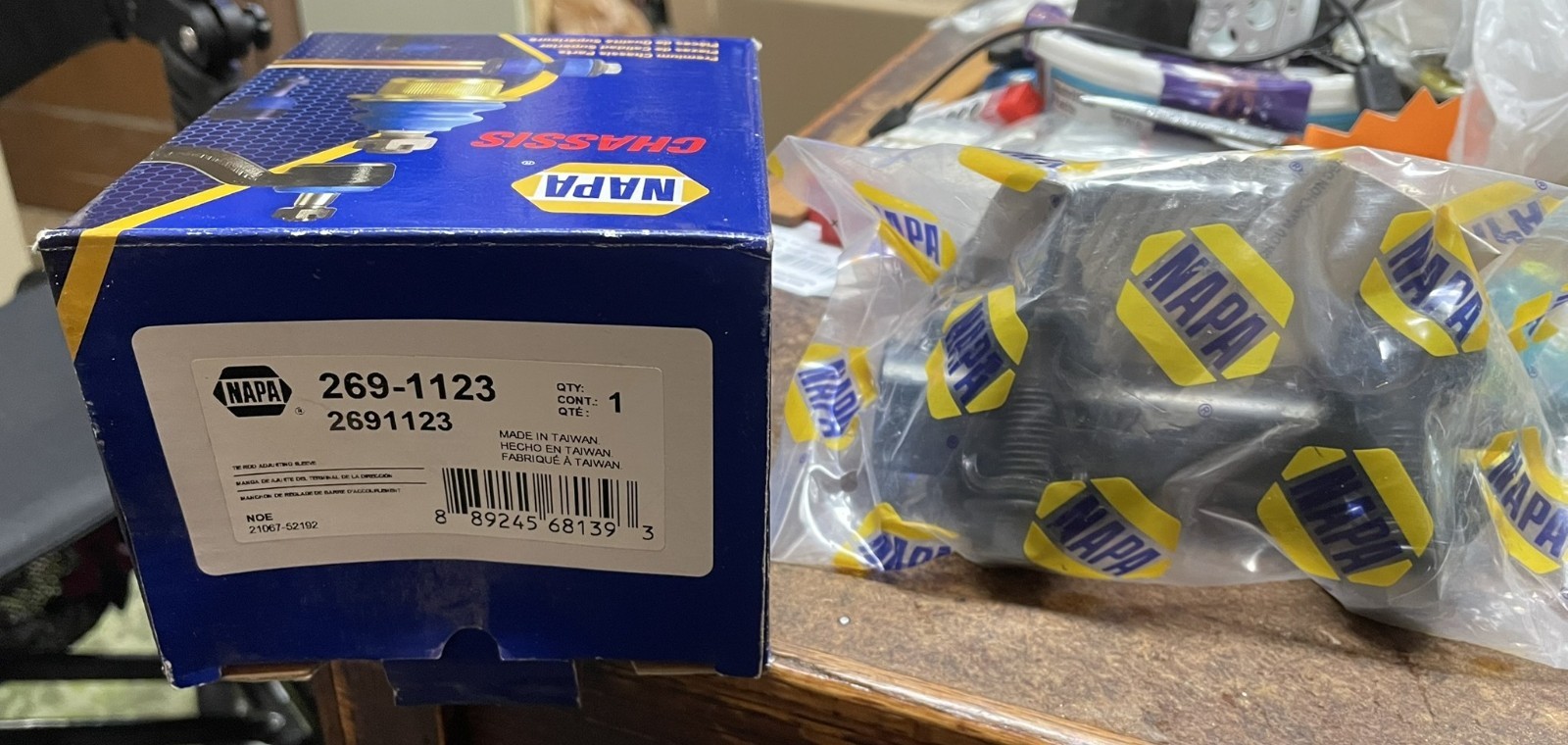 Napa – Front Suspension Tie Rod Adjusting Sleeve – P/N: 269-1123 (NOS)