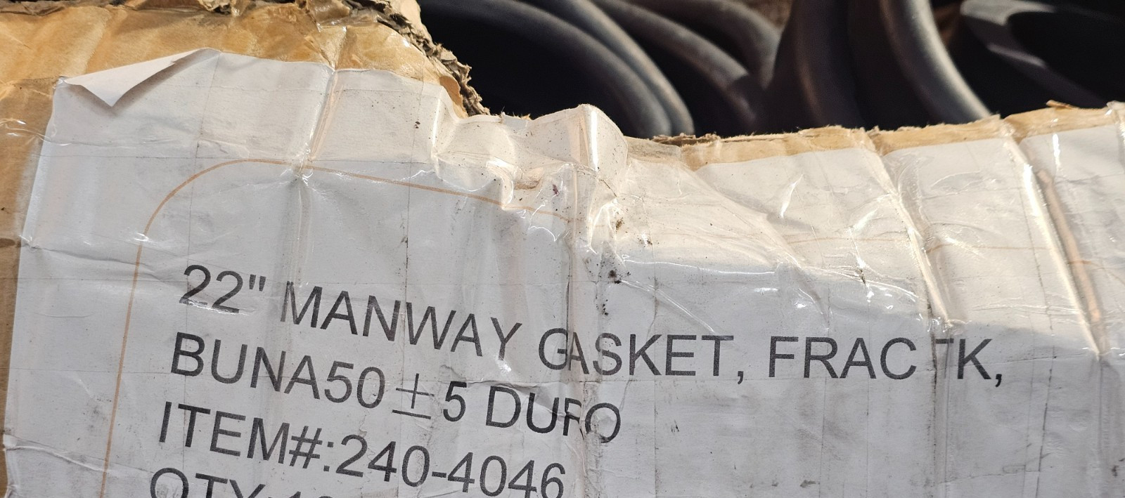 Manway 240-4046 3/4” W x 1 1/2” H x 22”ID 23 1/2”OD Frac Tank Gasket, Black