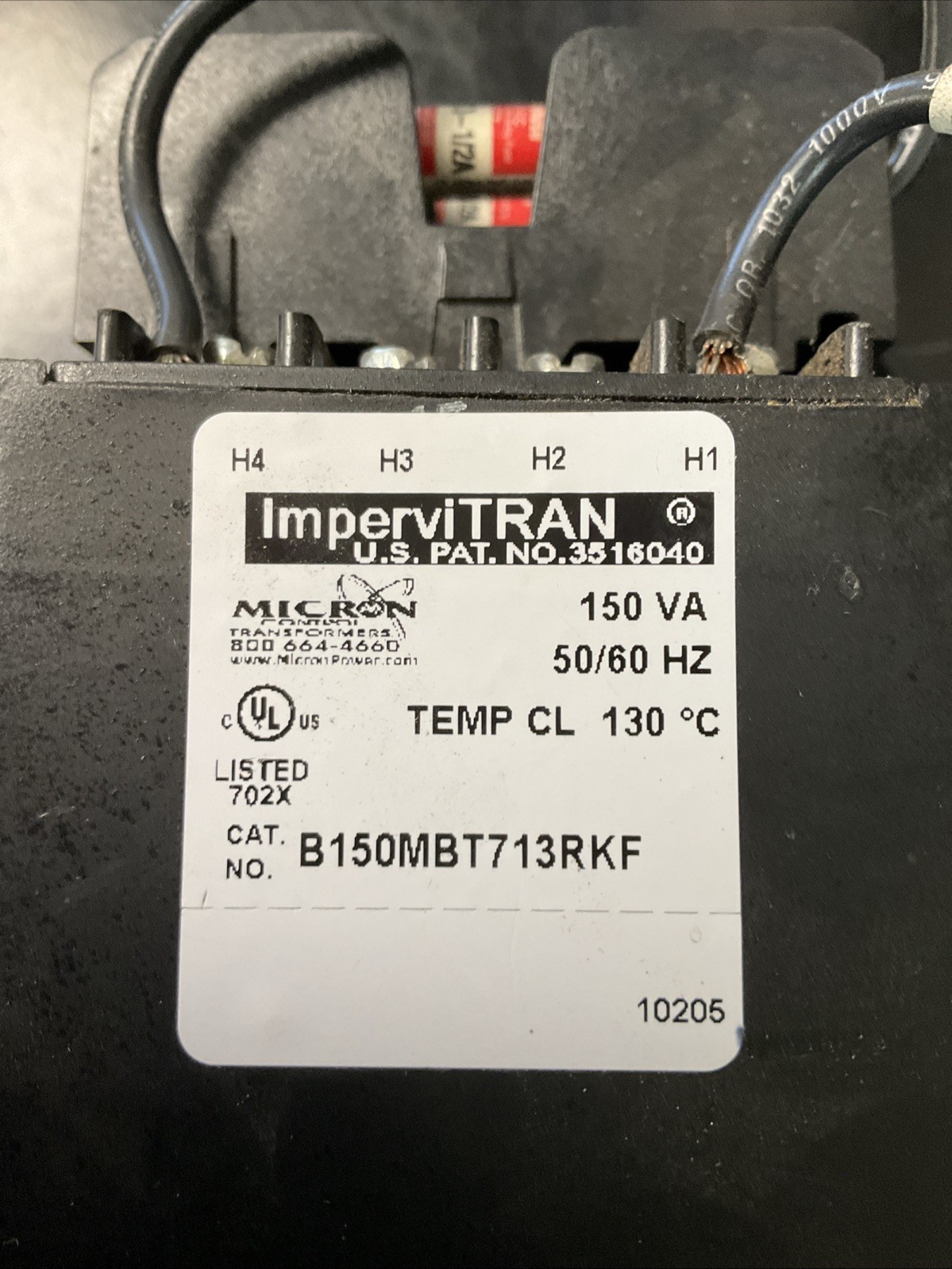 ImperviTRAN Micron Control Transformer B150MBT713RKF