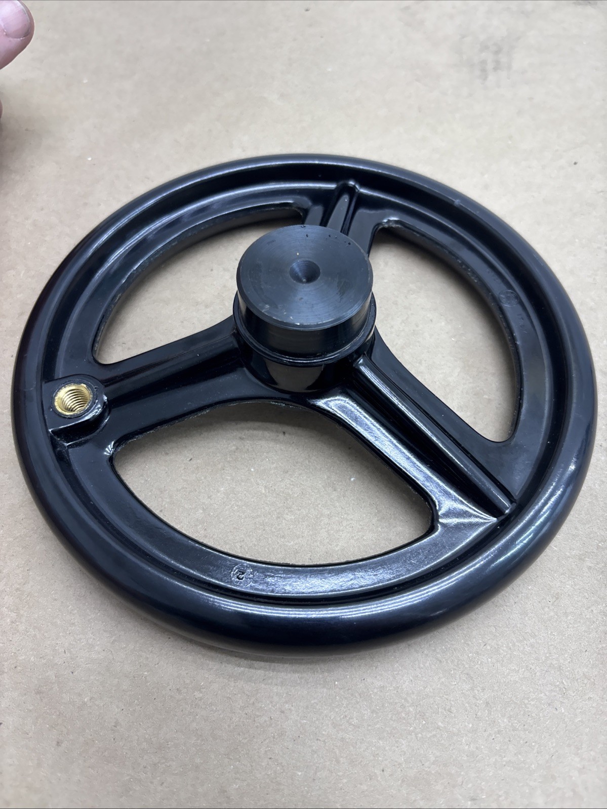 Elesa USA 77621 VR.200 FP+I, Spoked handwheels, Revolving handle, solid hub
