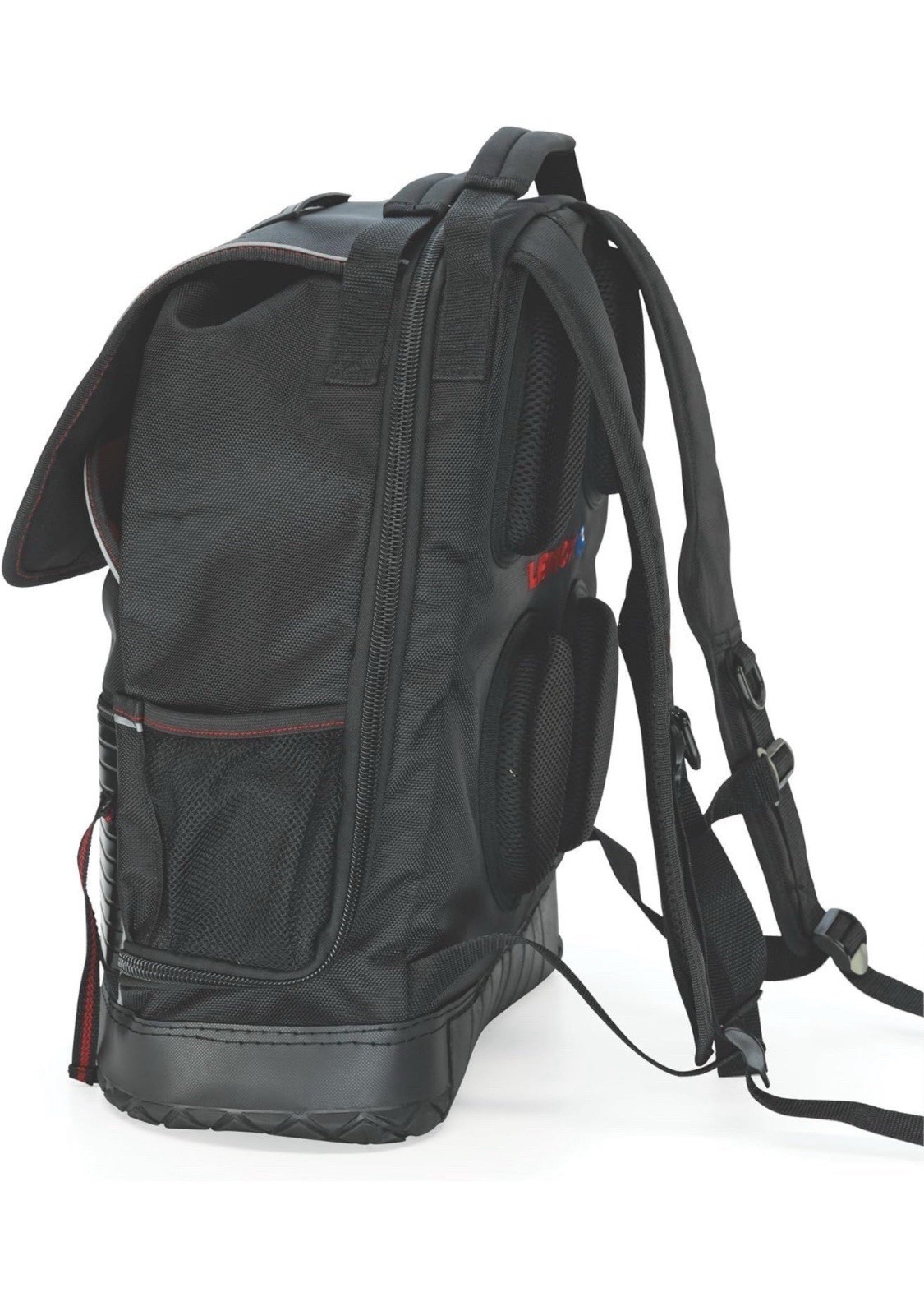 Lenox 30 Pocket Black Ballistic Nylon Backpack Tool Bag 6″ Wide x 14″ Deep x …