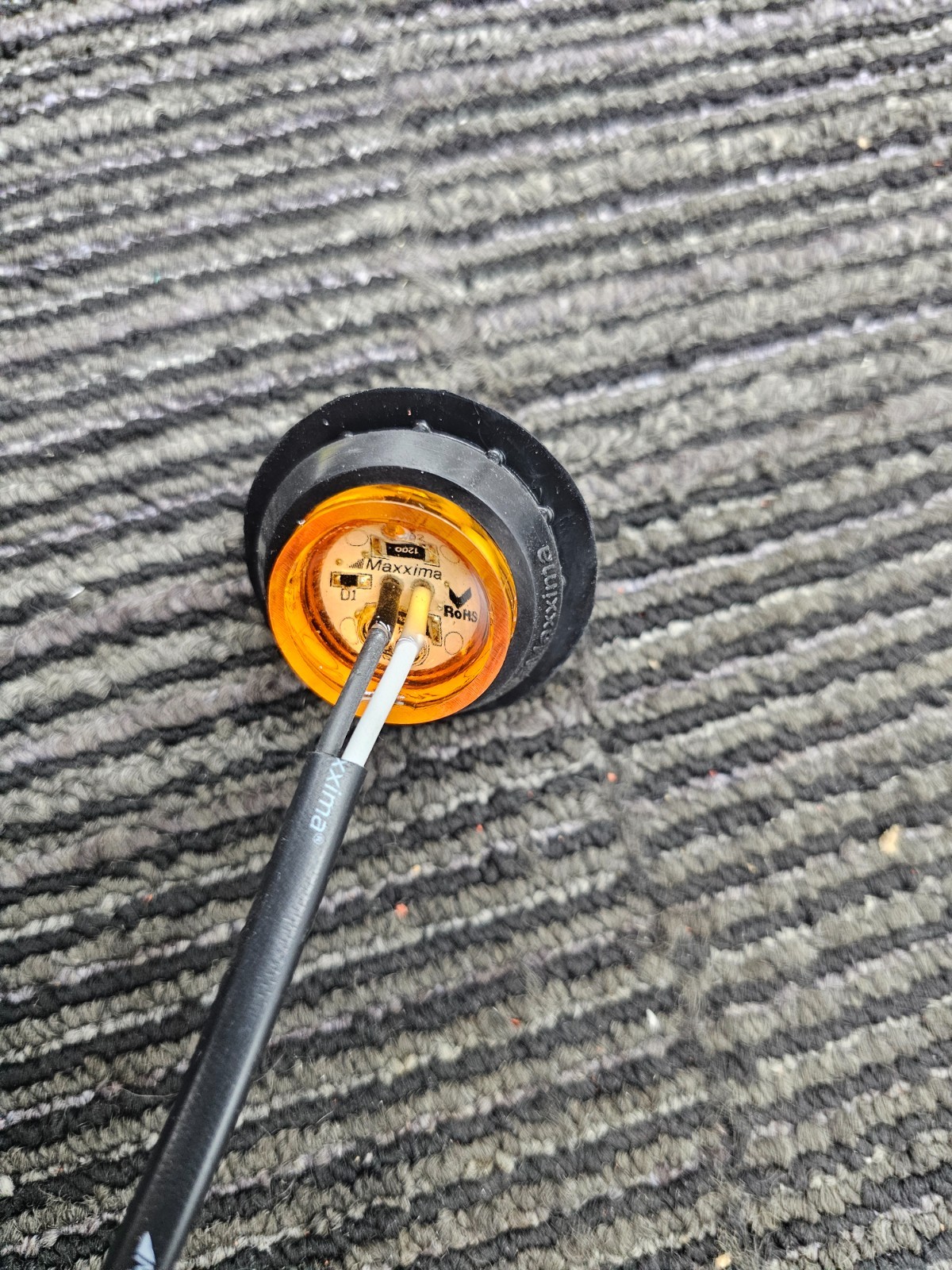 (QTY 2) Maxxima M09400Y Amber 1-1/4 Inch Round LED Clearance Marker Light