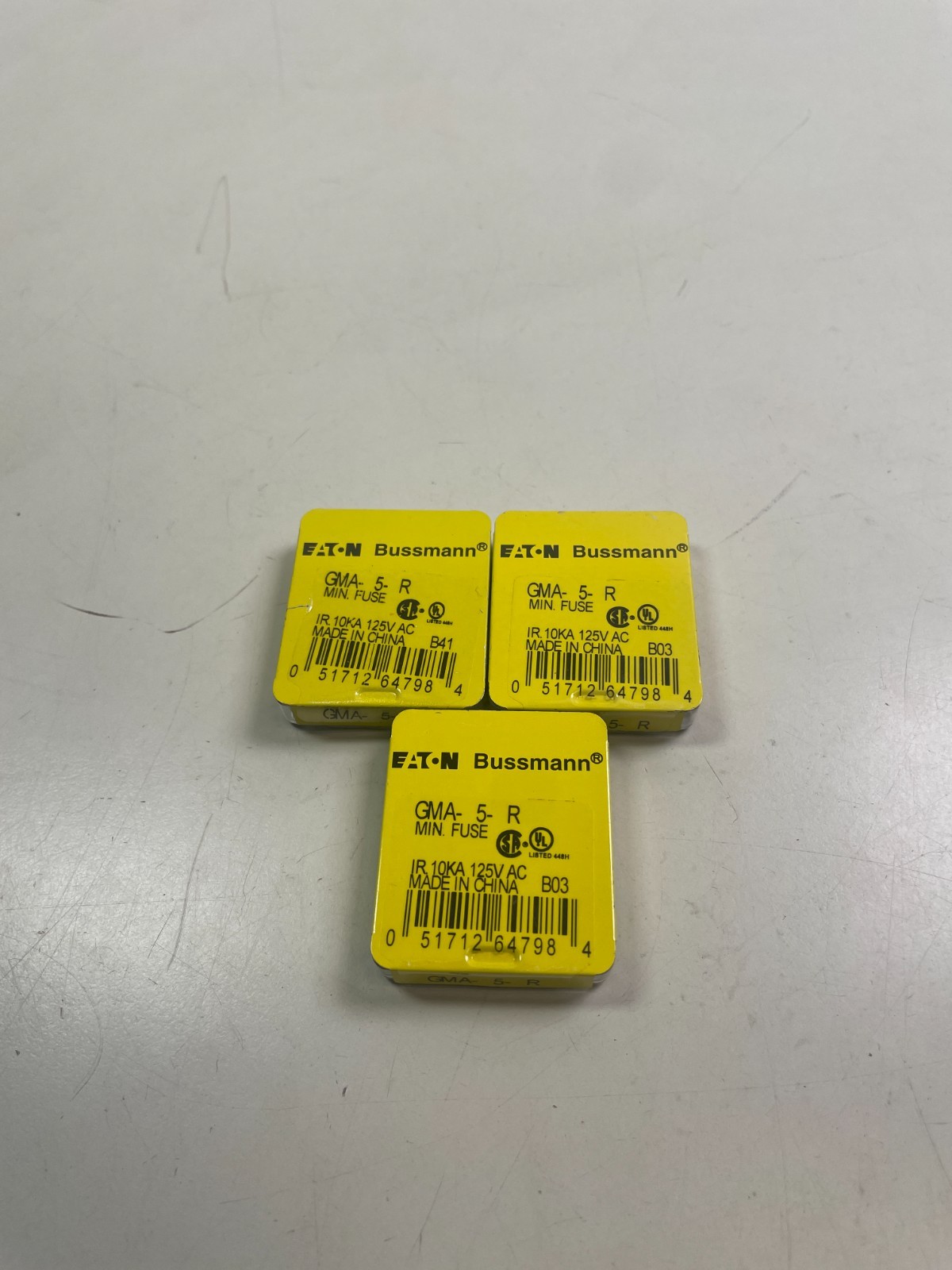 Bussman GMA-5-R Fuses IR 10KA 125V AC (3x 5 Pack of Fuses)