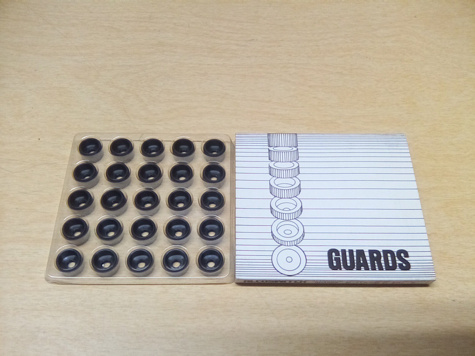 Alcoswitch Aluminum Guards G-11KB 25pc Box, color 8B18