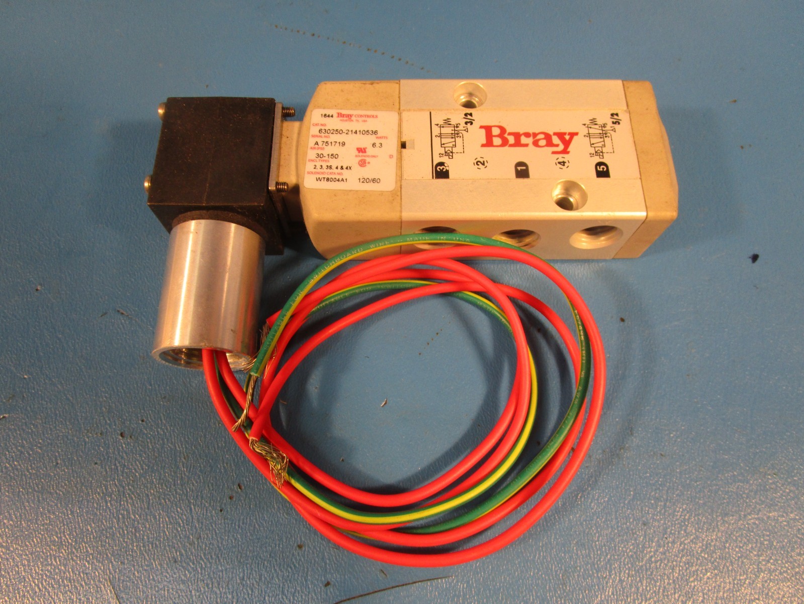 USED Bray 630250-21410536, Solenoid Valve, 120VAC
