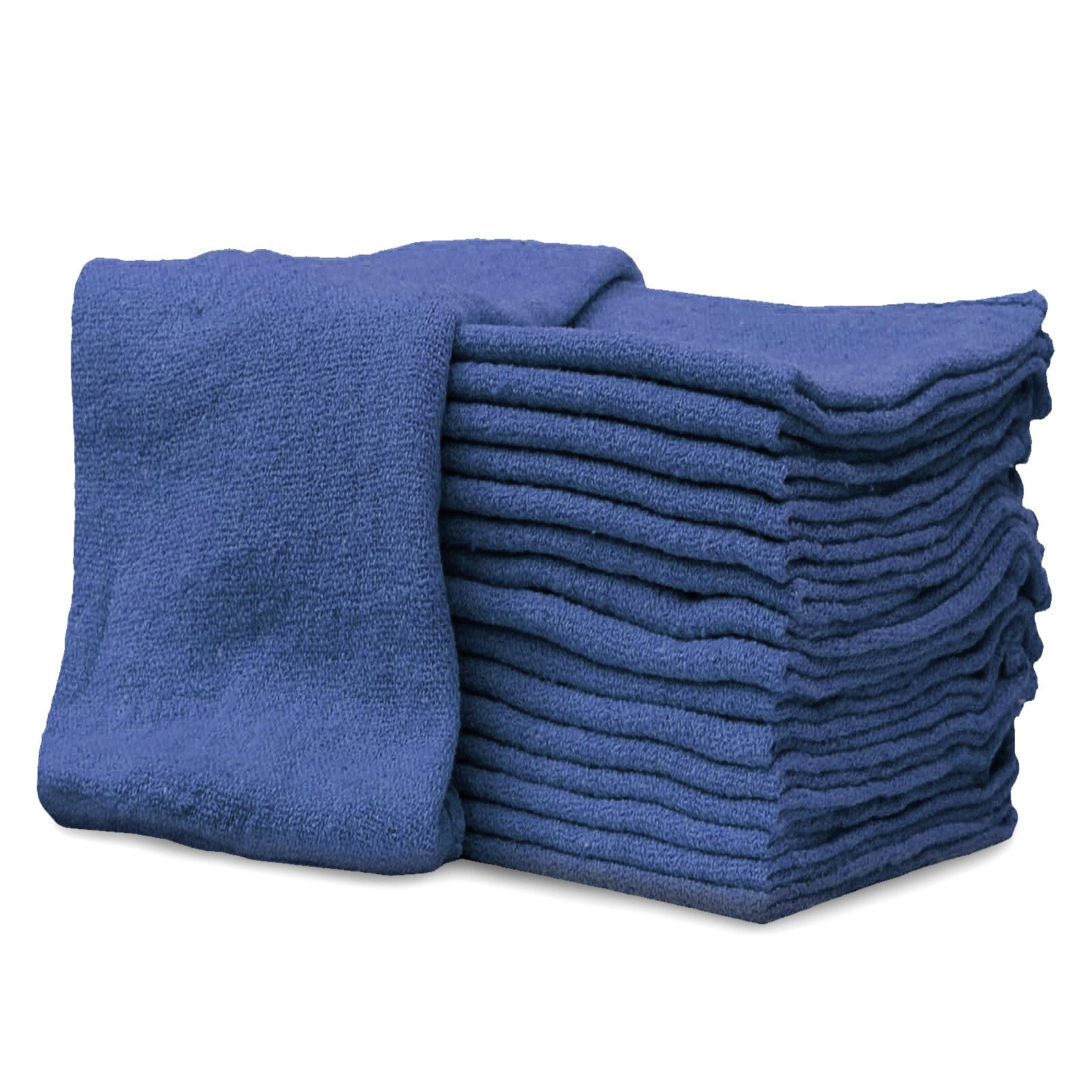 100 New Industrial A-Grade Shop Rags – Cleaning Towels Blue – Multipurpose Cloth