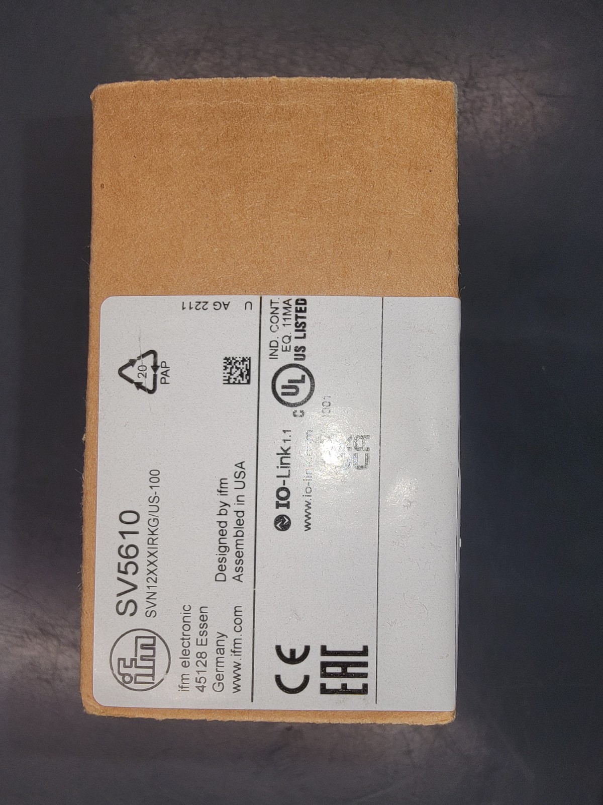 IFM Vortex Flow Meter SV5610 0.55 – 10.55 GPM 1/2 NPT NOS
