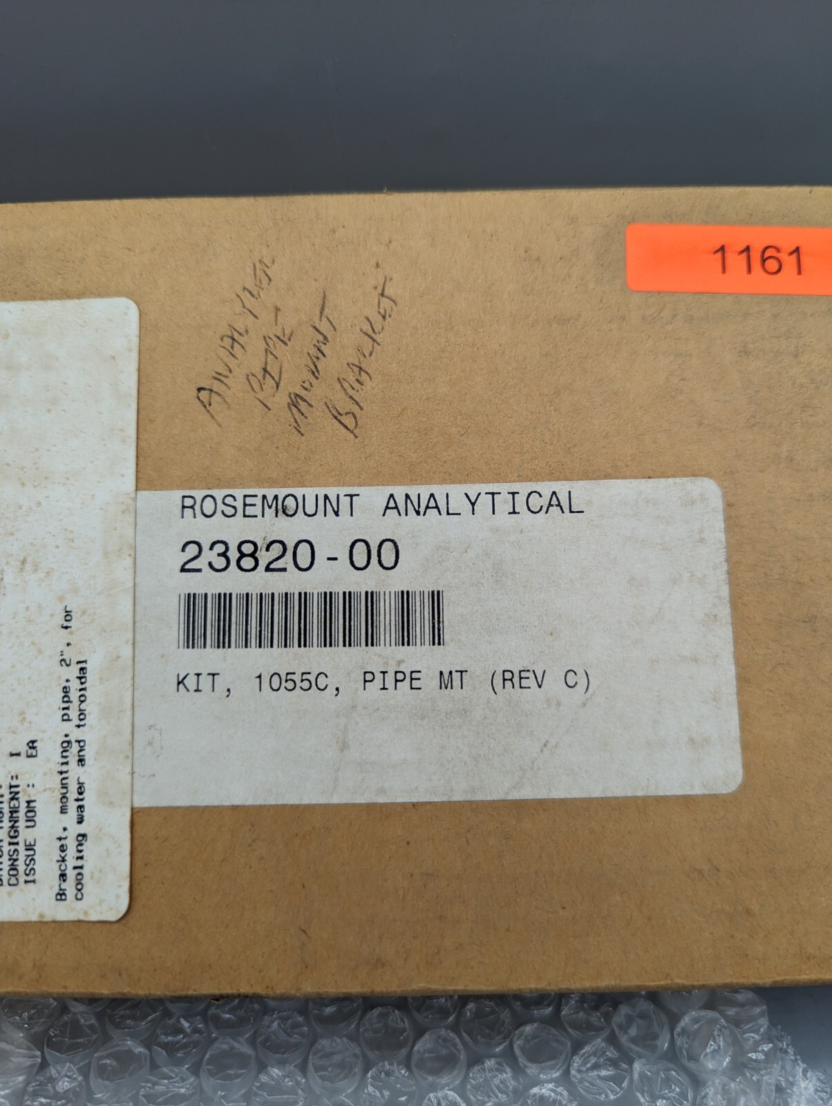 Rosemount Analyzer 2″ Pipe Mounting Kit, 23820-00 New in Box