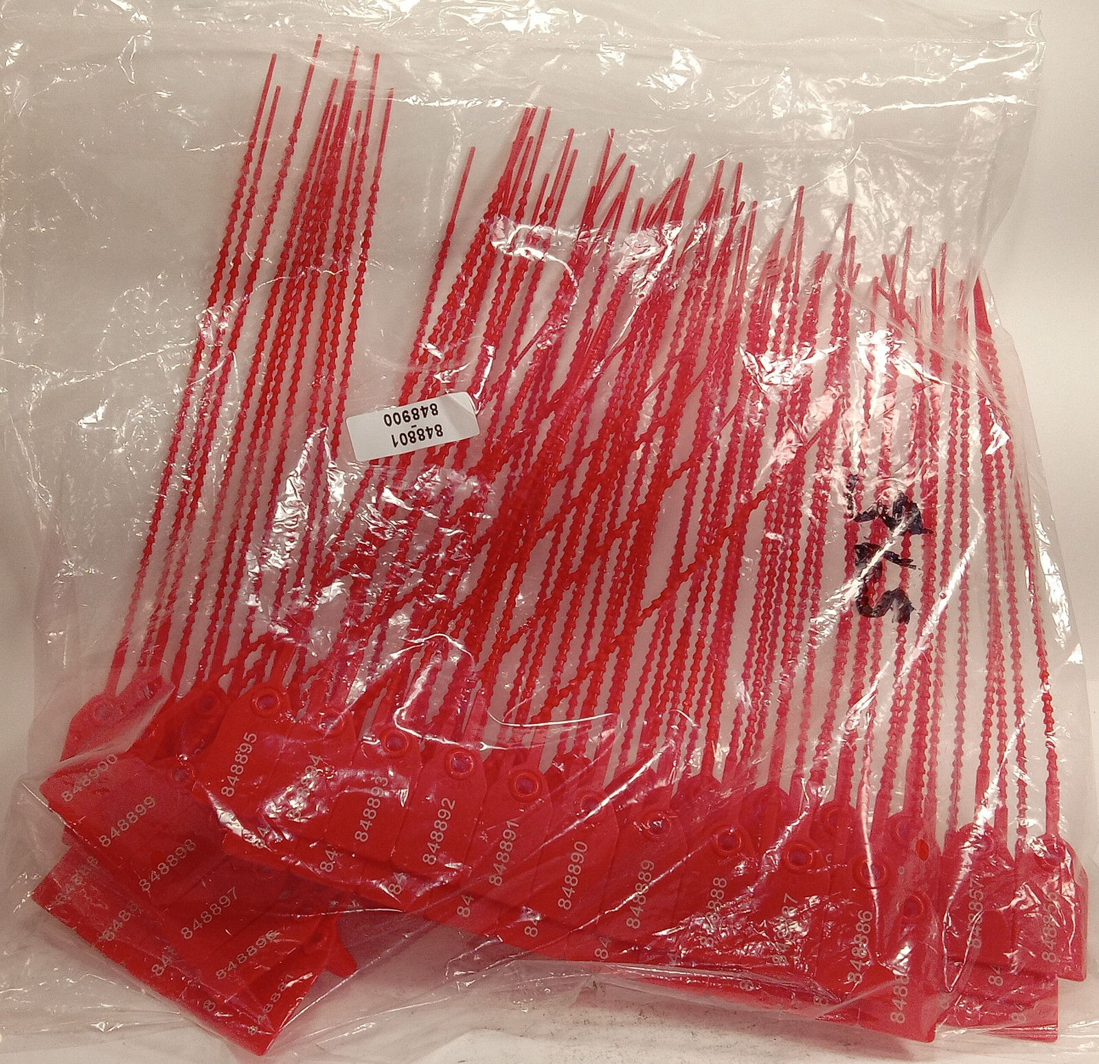 75 NEW RED FIRE EXTINGUISHER TAMPER FLAG SEALS NNB ***MAKE OFFER***