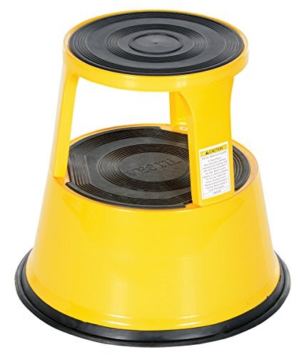Vestil TEP-17-Y teel Rolling tep tool with Powder Coat Finish, 17-1/8″ Top