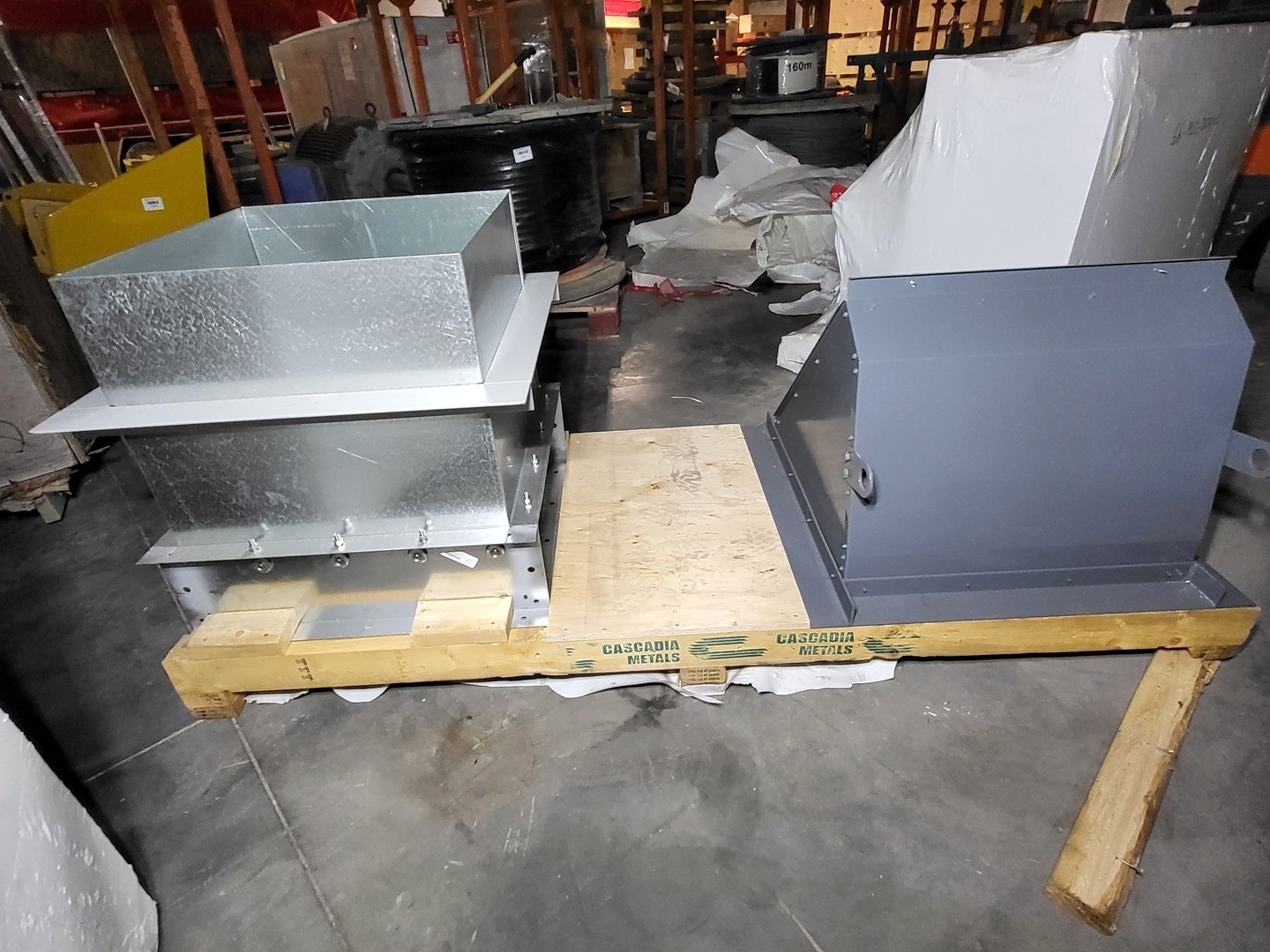 SURPLUS NEW GREENHECK HPR-12024X24 24″ x 24″ Backdraft Damper w/ Exhaust Hood &