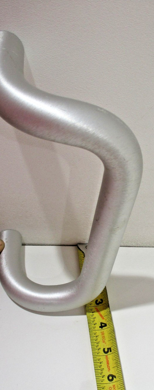 JW WINCO Pull Handle: Threaded Holes, Aluminum, Silver, 7.87 in Mounting Holes