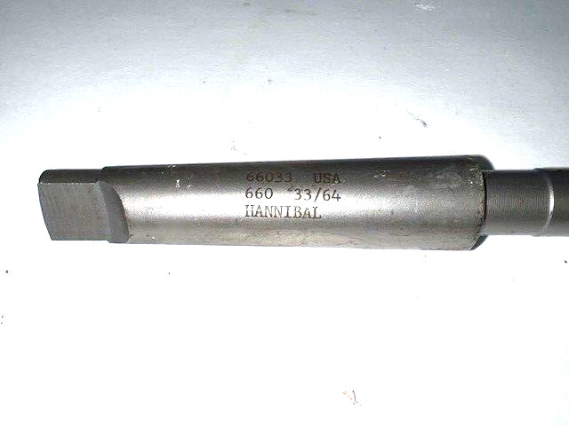 HANNIBAL CARBIDE TAPERED DRILL BIT 66033 33/64″ DIA. MT#2 5″ LOC 8-5/8″ OAL