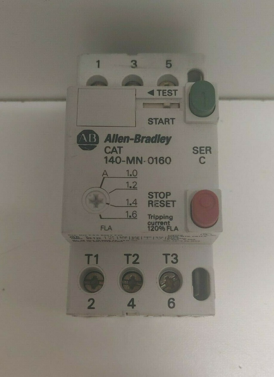 GUARANTEED GOOD! ALLEN-BRADLEY SER C. 1-1.6A 600V MOTOR STARTER 140-MN-0160