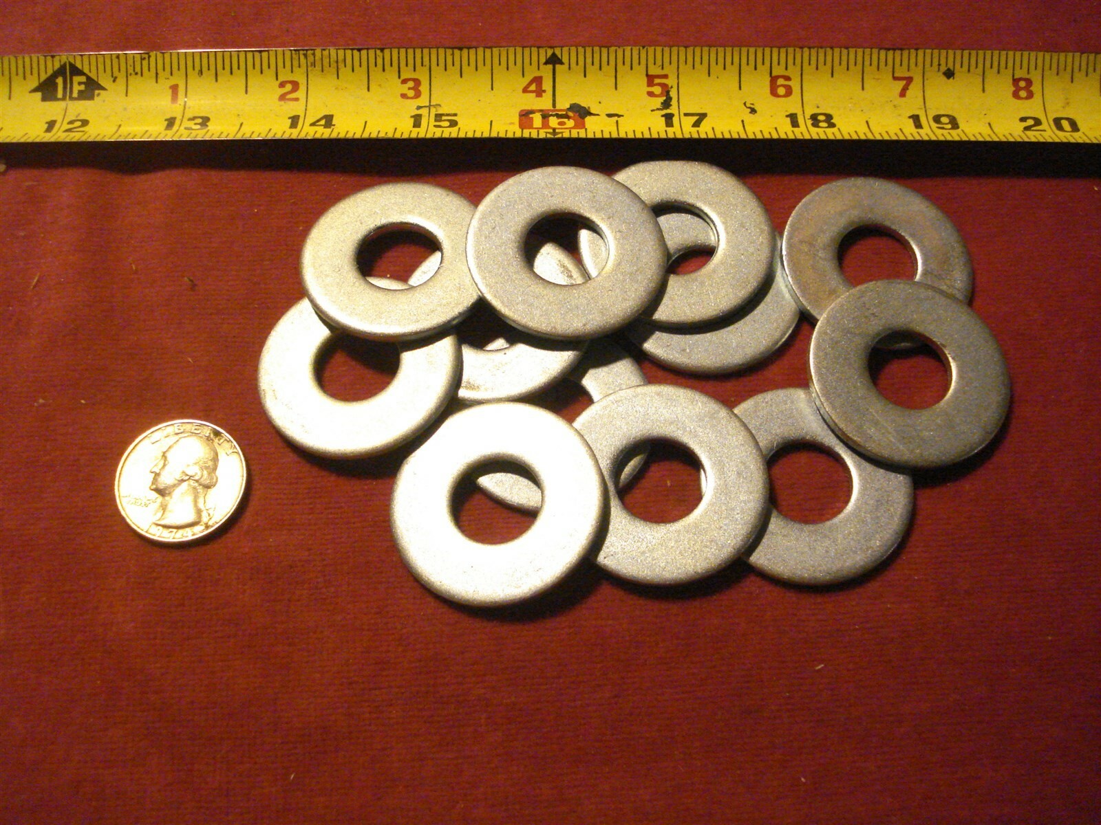 (1629.) USS Flat Washers 9/16″ Steel, Zinc Plated