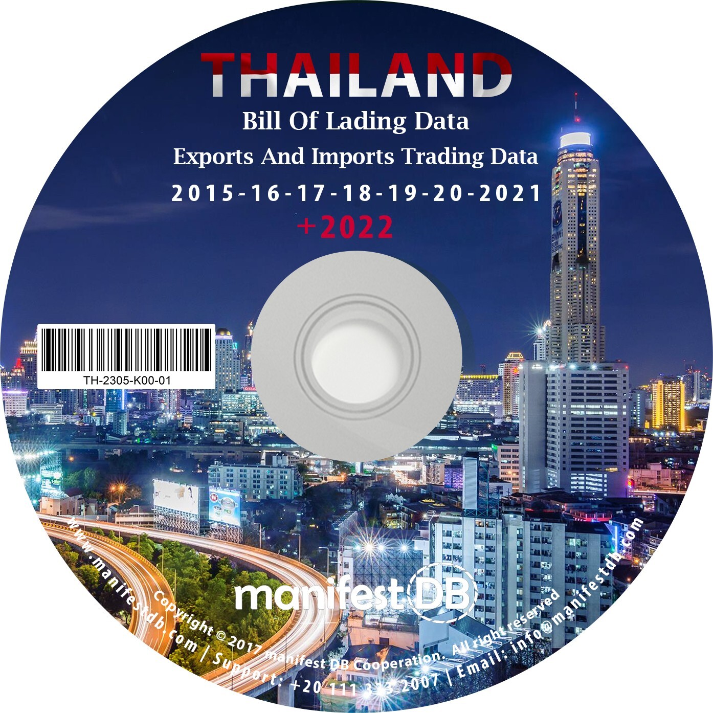 Thailand Exports and Imports Trading | Bill of lading data Disk | manifestDB