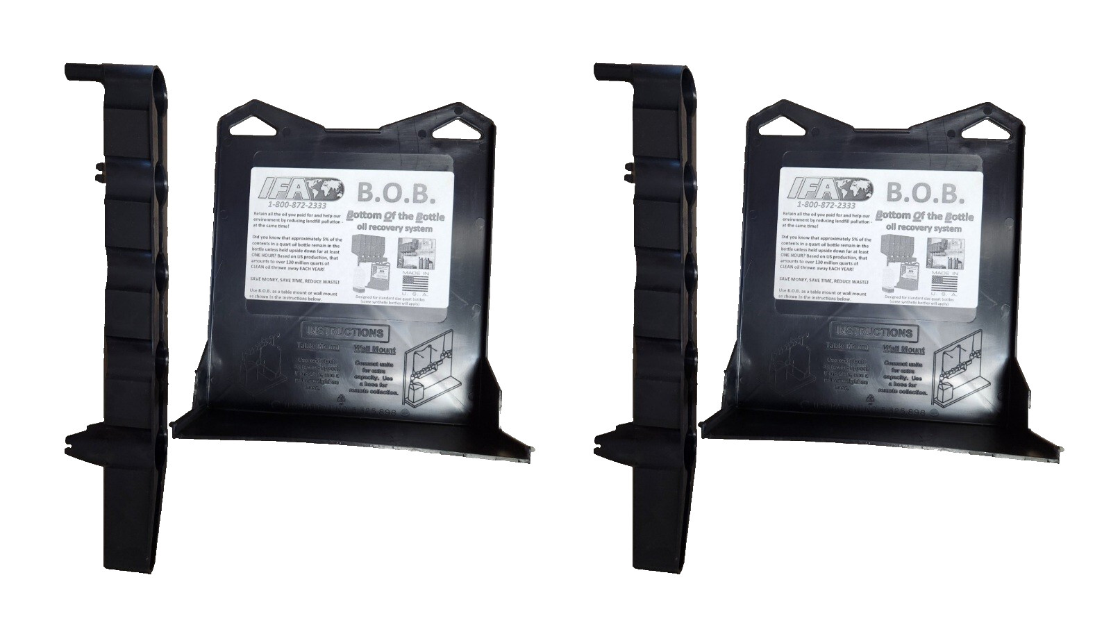 WIRTHCO B.O.B. “BOTTOM OF THE BOTTLE” OIL DRAINING SYSTEM – 32947 – SET OF 2