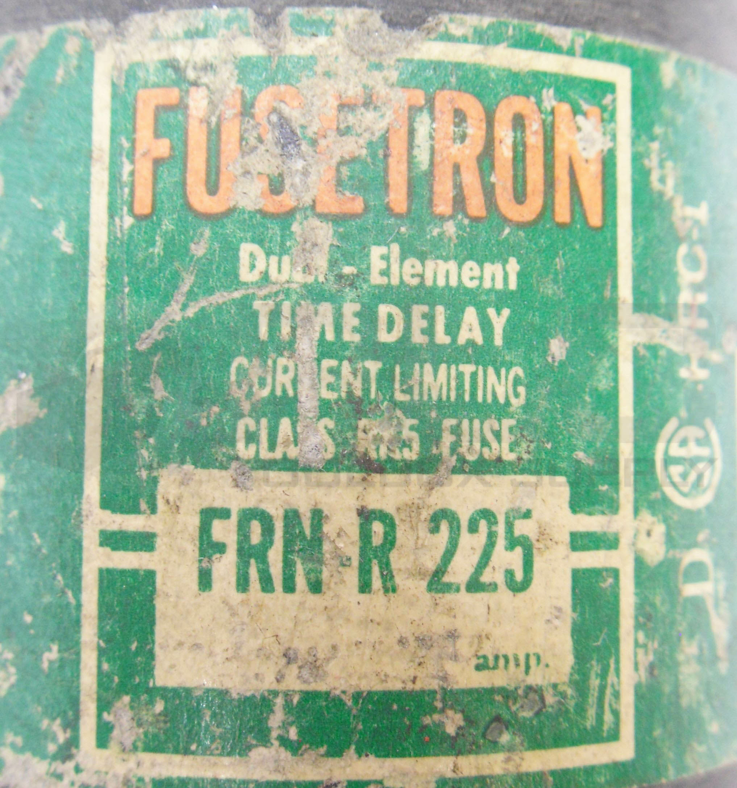 LOT OF 2 BUSSMANN FUSETRON FRN-R-225 DUAL-ELEMENT TIME DELAY CURRENT LIMIT FUSE