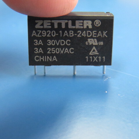 ZETTLER AZ920-1AB-24DEAK Qty of 10 per Lot E-M RELAY,1 FORM A,SPST-NO,MBB,DC,RA