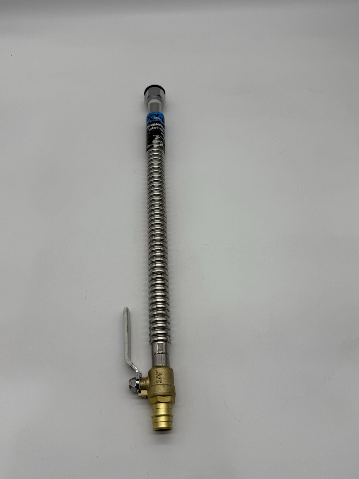 Apollo 3/4″ PEX-A x FNPT Water Heater Connector 18″ Stainless with Ball Valve