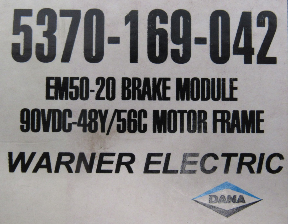 NEW WARNER ELECTRIC 5370-169-042 BRAKE 5370169042 EM50-20