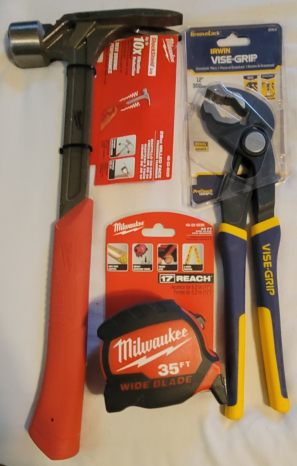 6-pc Klein MODbox Bag 28 Pockets # 62203MB, Hammer, Tape, Prybar, Pliers, Gloves