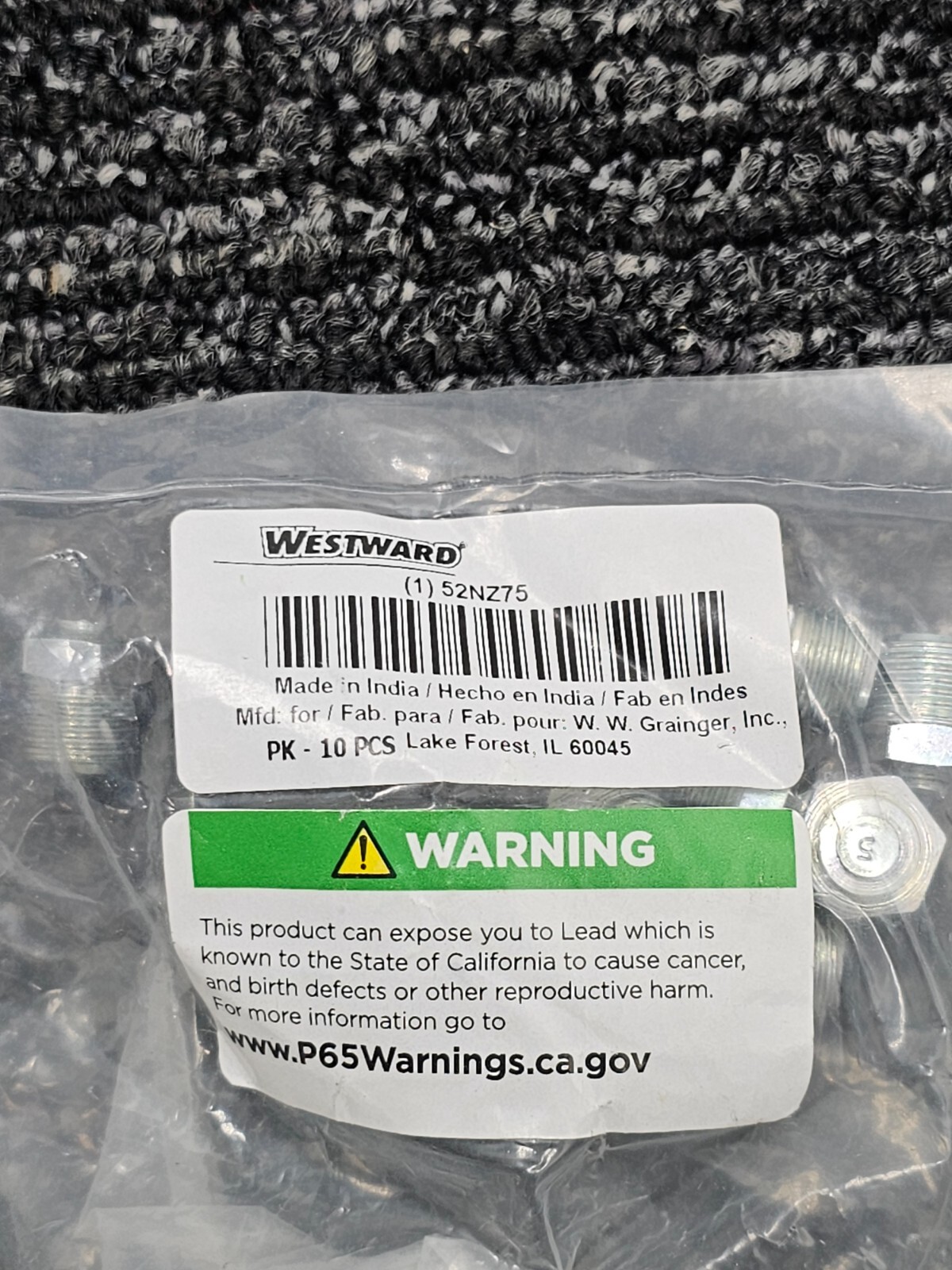 (QTY 20) Westward Pressure Relief Grease Fitting 52NZ75 1/8 Inch-27-PTF