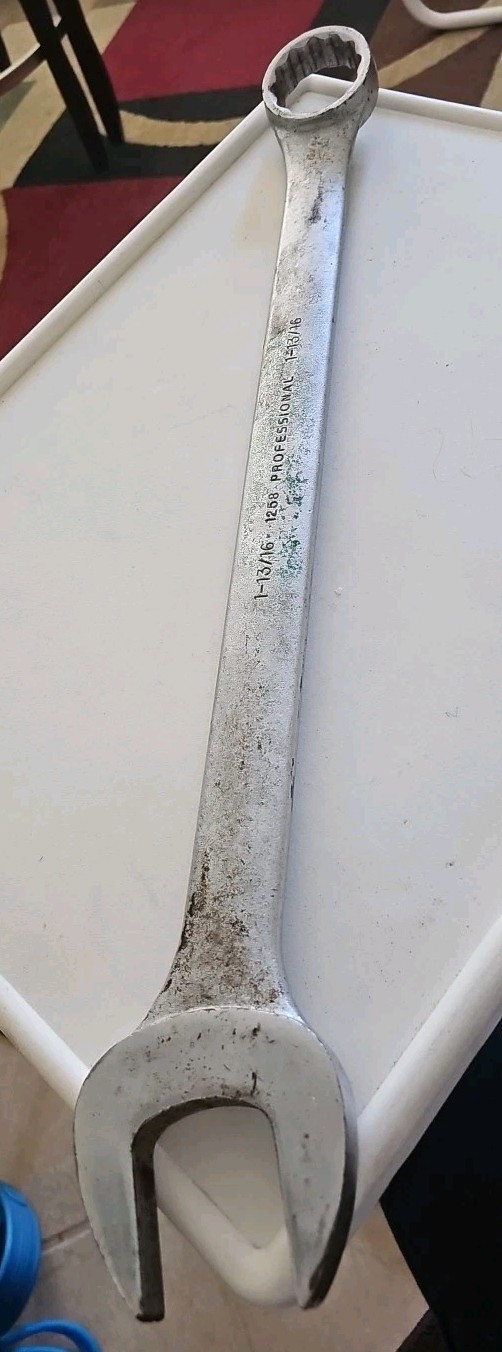 Stanley/Proto #1258 1-13/16” Open Box Wrench Used 12 Point VGC
