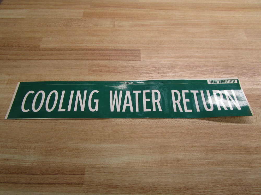 Lab Safety Supply, 51792A Cooling Water Return Label (Pack of 4)