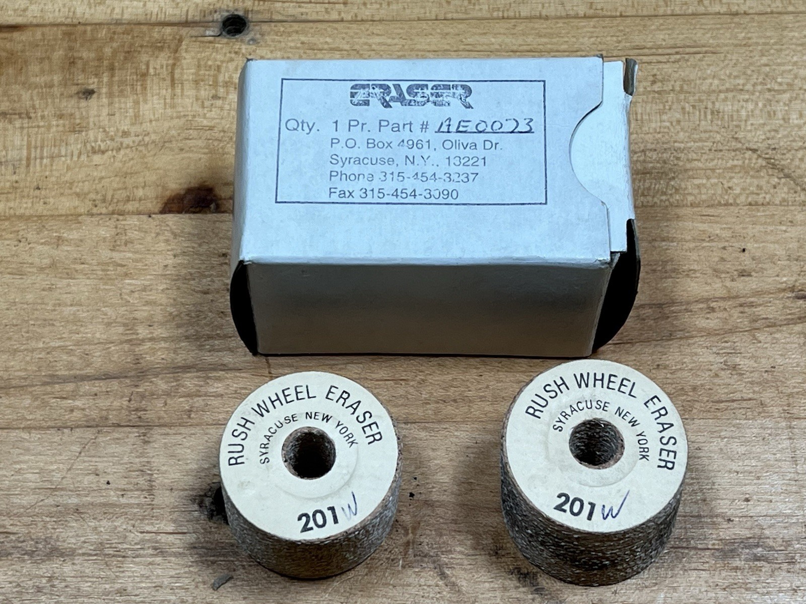 New Set Of 2 Rush Wheel Erasers 201W AE0073 – Made In The USA