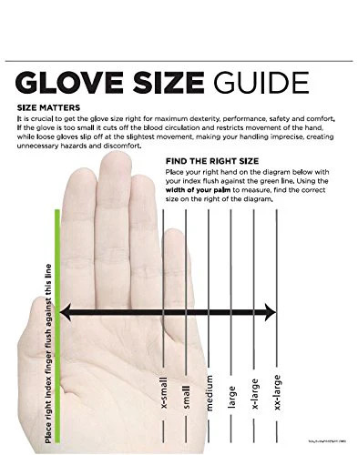 Showa 962XL Unisex Work Safety Gloves, Yellow, X-Large US