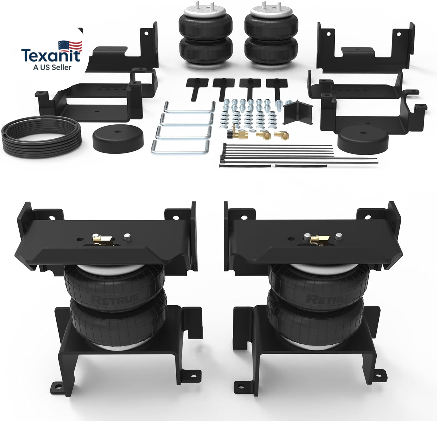 Rear Air Bags Suspension Kit for 2015-2025 Ford F150 Truck Towing, 5000 Lbs of L