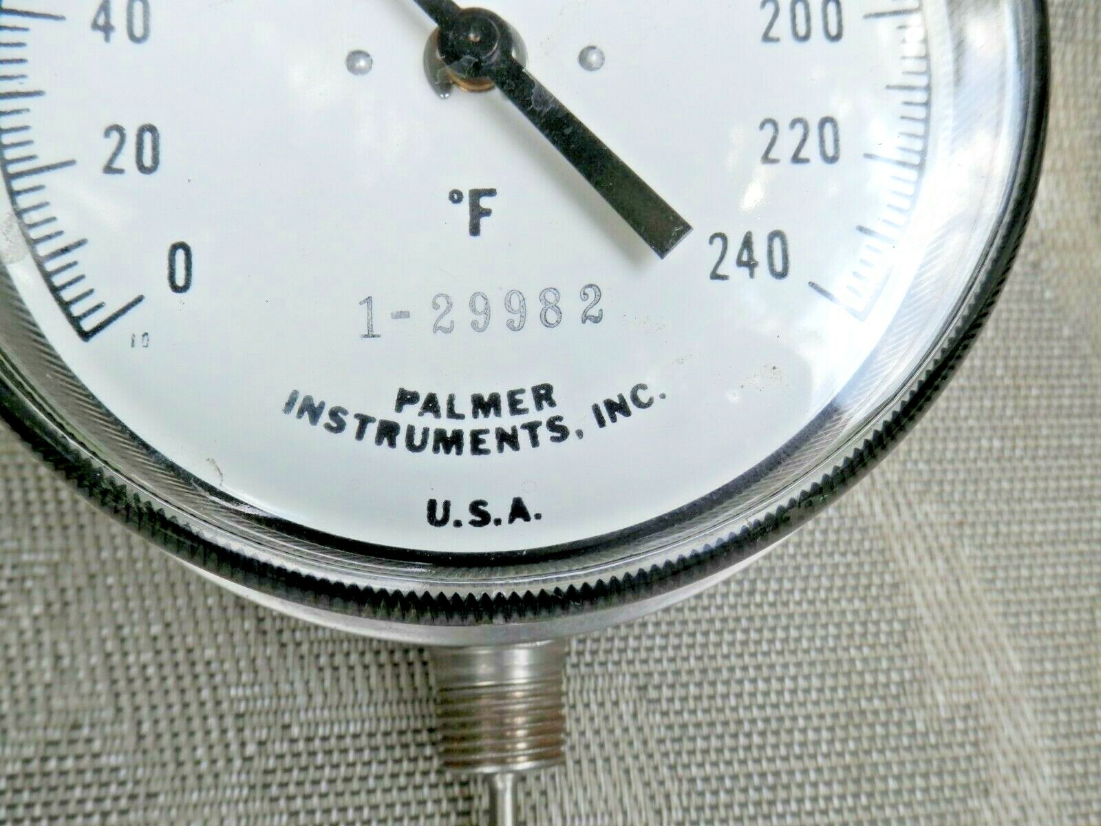 Palmer Industrial Temperature Gauge 0-240F Glass Face 1-29982