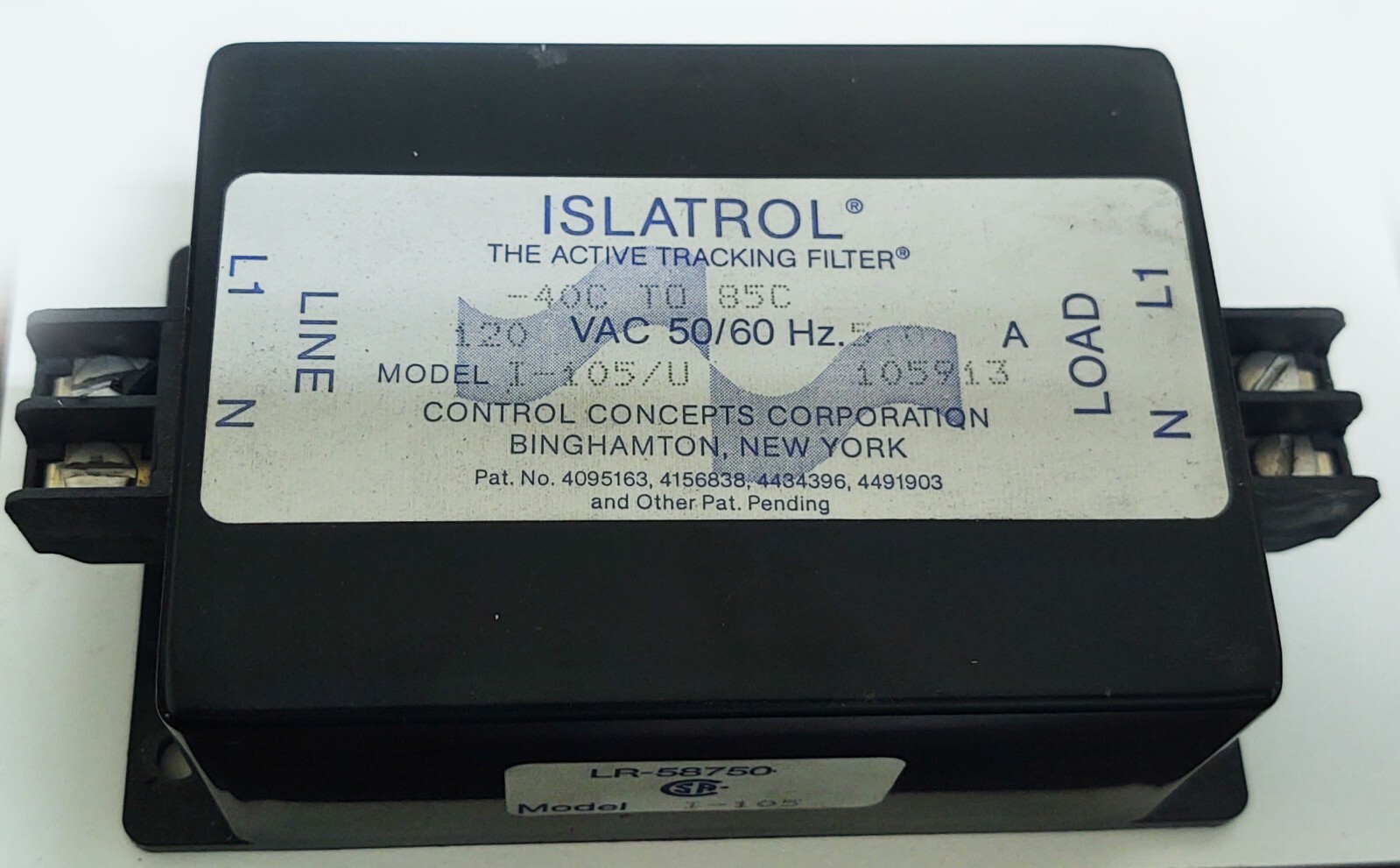 🔥 Control Concepts Corp. LR-58750 ISLATROL I-105 105913 Active Tracking Filter