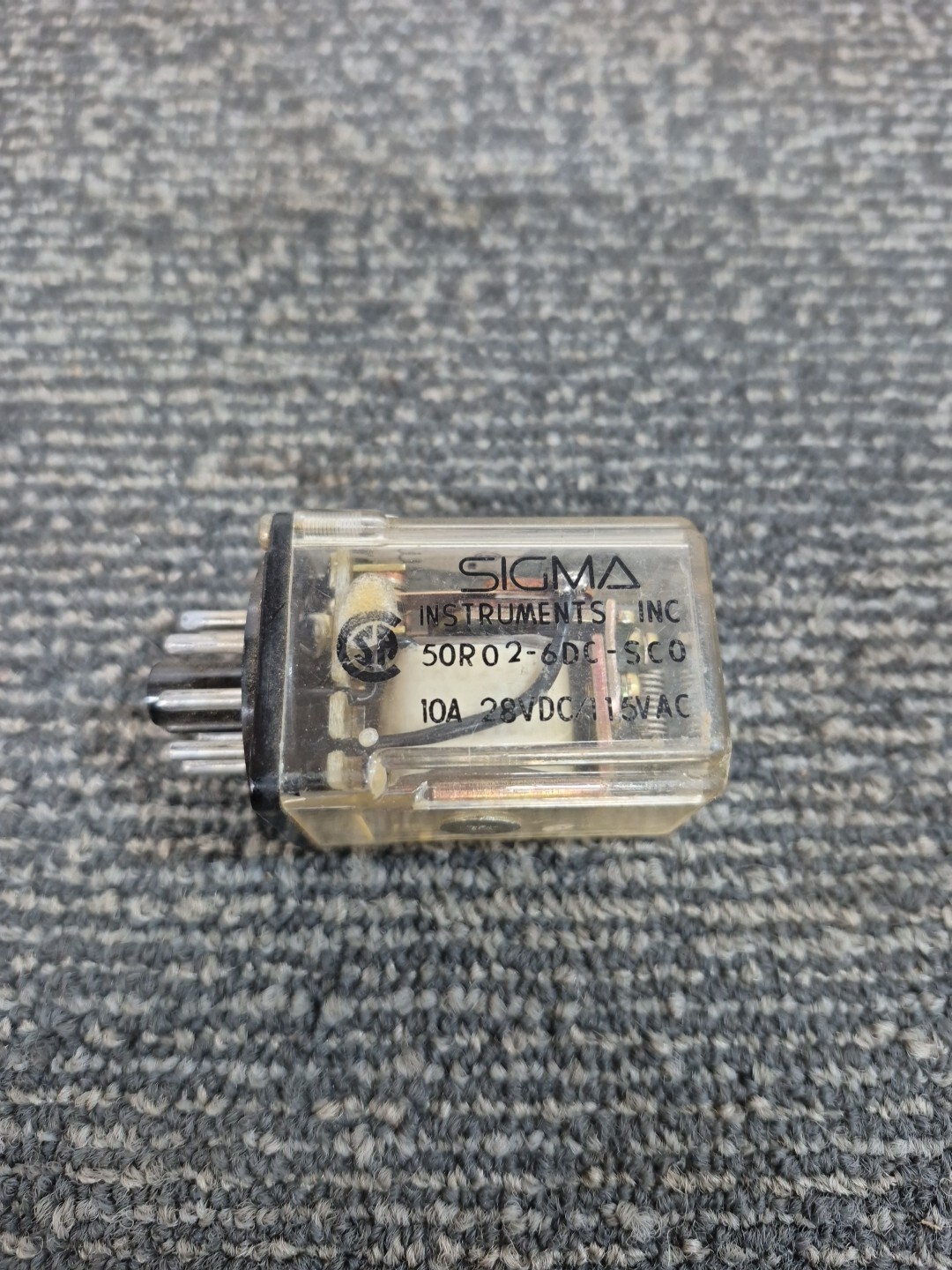 Sigma 50R02-115AC-SC0 28VDC/115VAC Relay with Socket 146-103 Amphenol