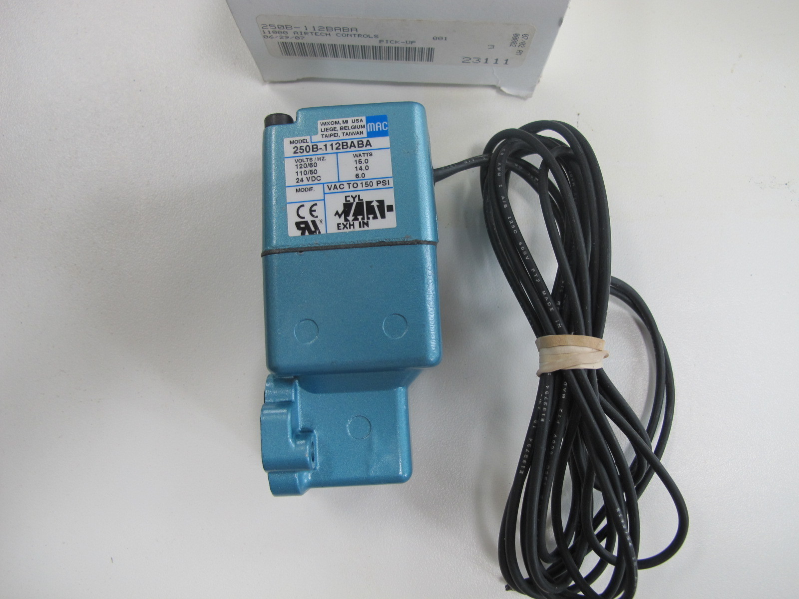 MAC 250B-112BABA Valve 120V 250B-522BAAA NEW