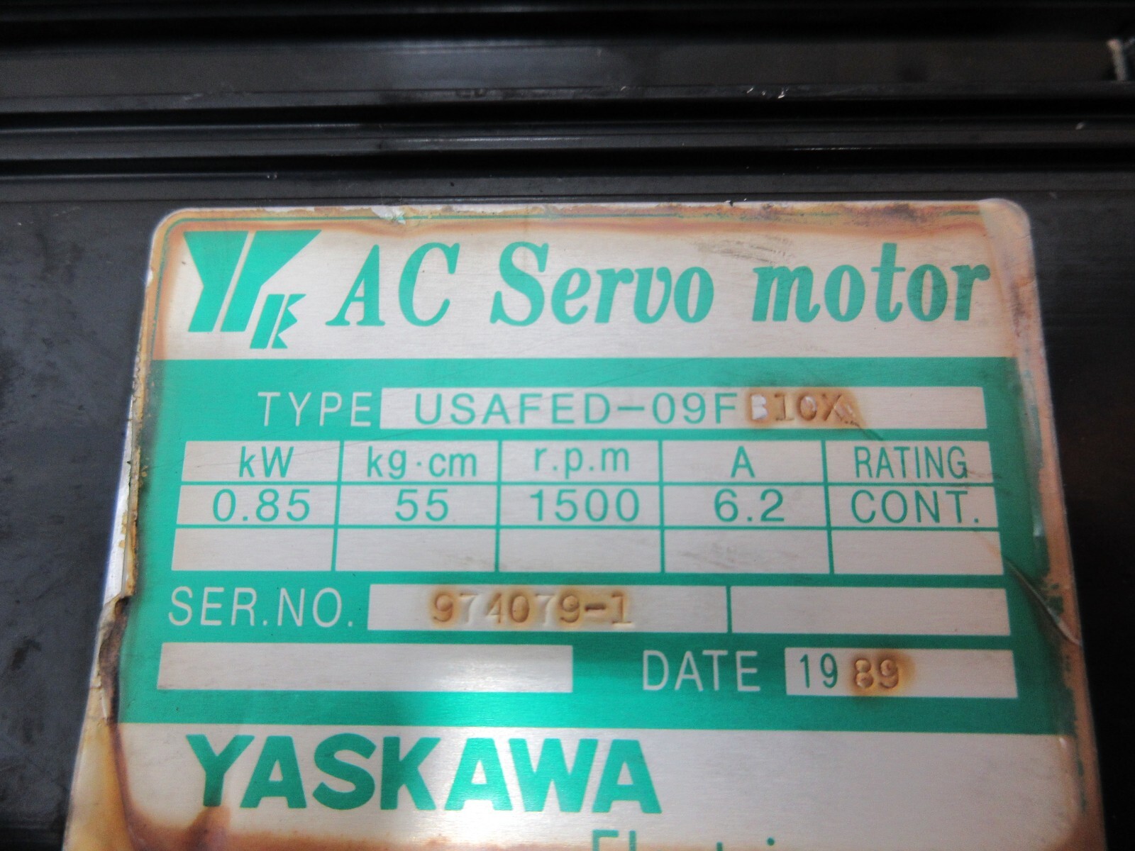 *SPECIAL PRICE* YASKAWA MORI SEIKI USAFED-09FB10X UTOPI-500UB01 MOTOR EACH 1