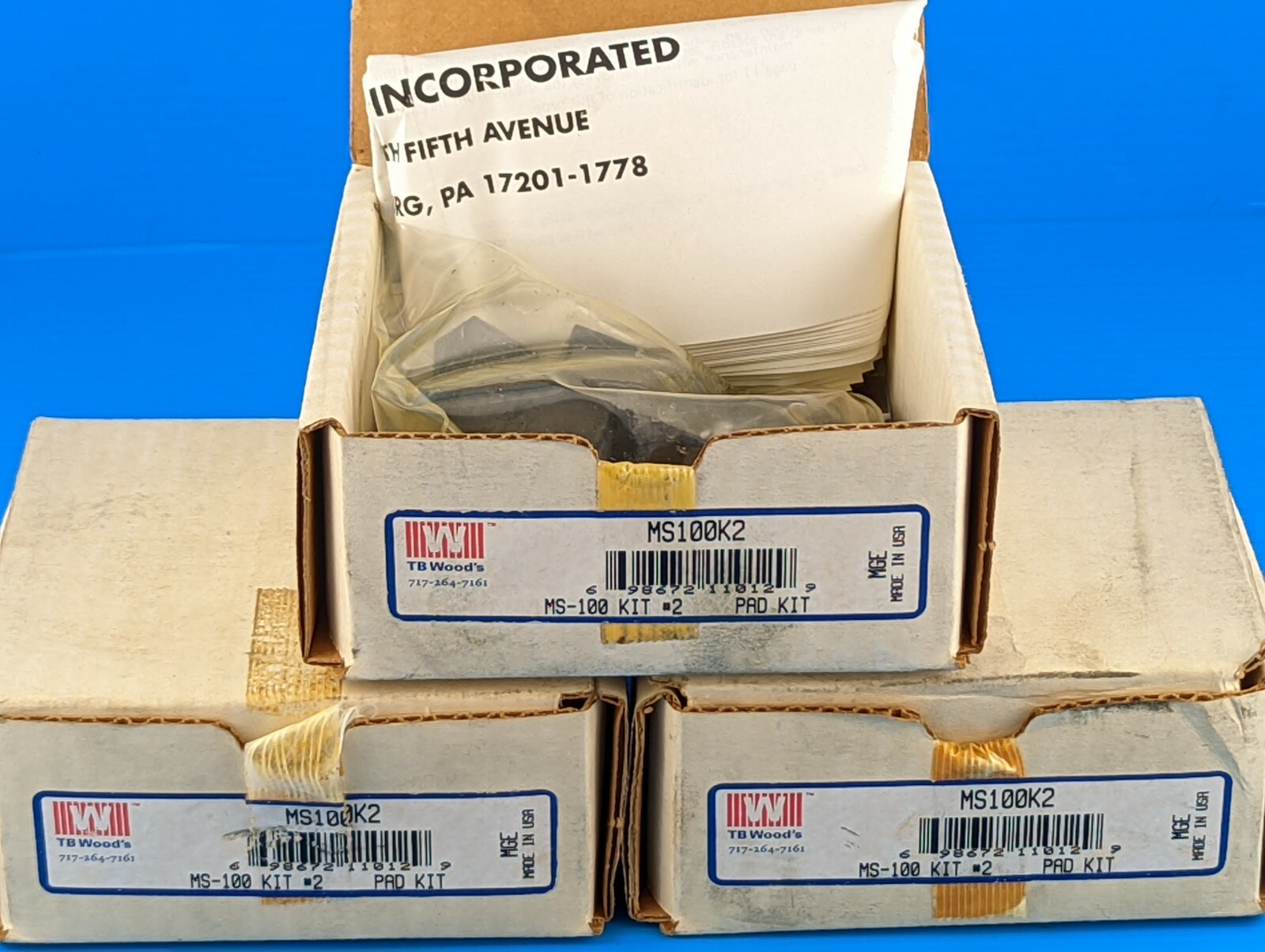 NEW TB Woods Mechanical MS-100 Kit #2 Pad Kit, MGE, MS100K2 ( Lot of 3 )