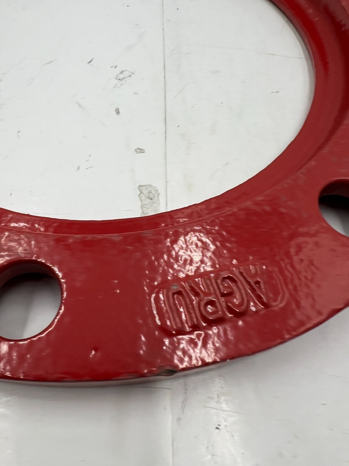 AGRU A536 8″ Ductile Iron Back Up Ring IPS SDR11, 220910, Red Heavy Duty