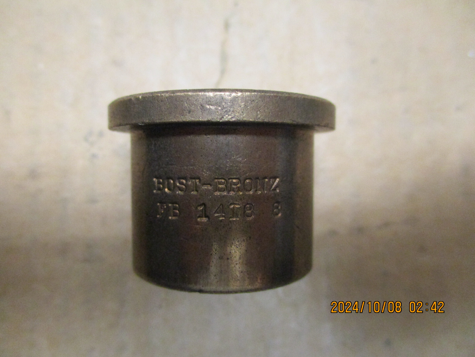 NEW BOSTON FB1418-8, 7/8″ X 1-1/8″ X 1″, FLANGED OILITE BRONZE BUSHING, 4PC’S LT
