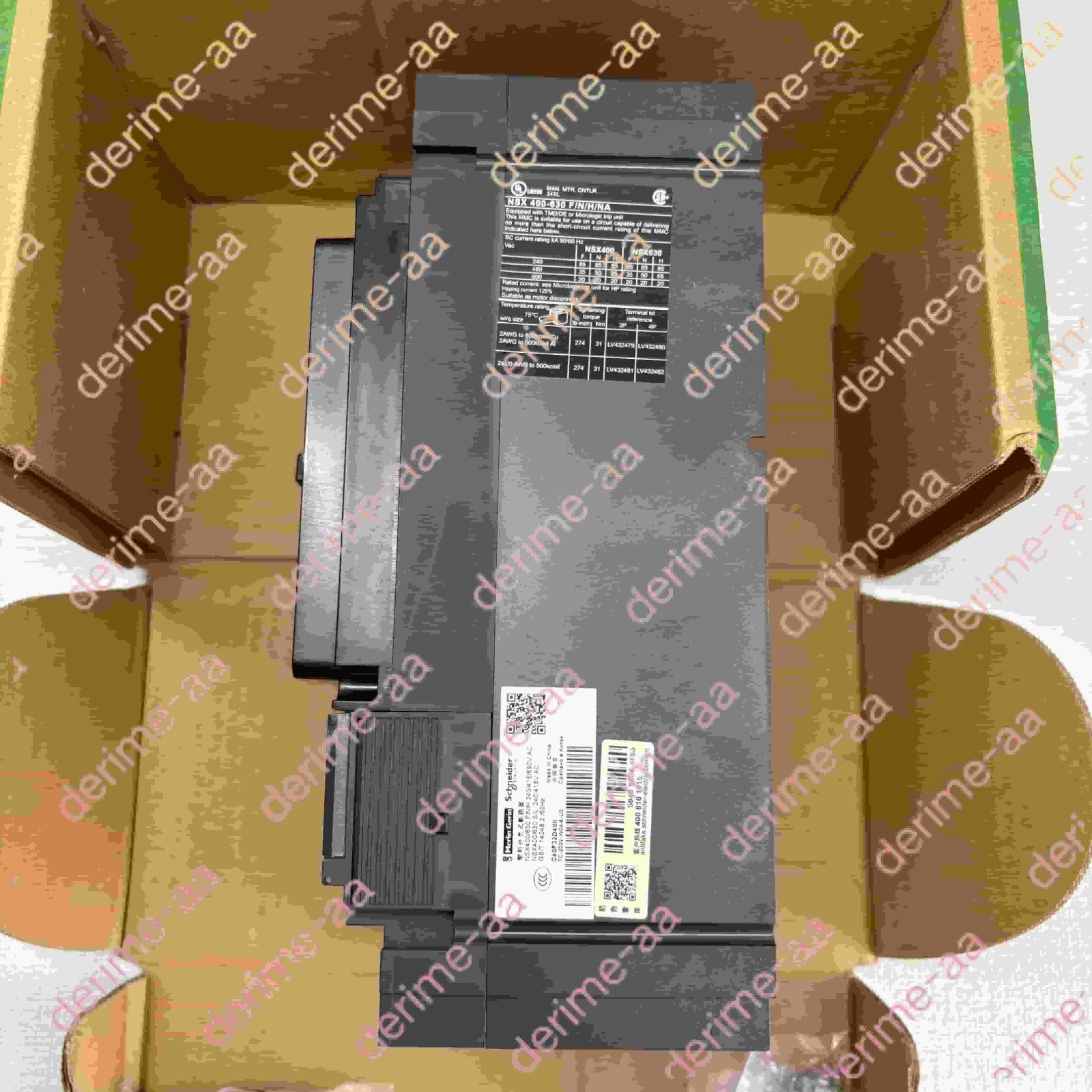 Schneider C40F32D400 NSX400F 3P 400A Molded Case Circuit Breaker (MCCB)#1pcs new