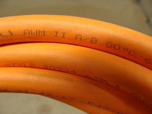 REXROTH SERVO MOTOR POWER CABLE RKL0019 INK0653 06 21 42/17 600V 15 FEET