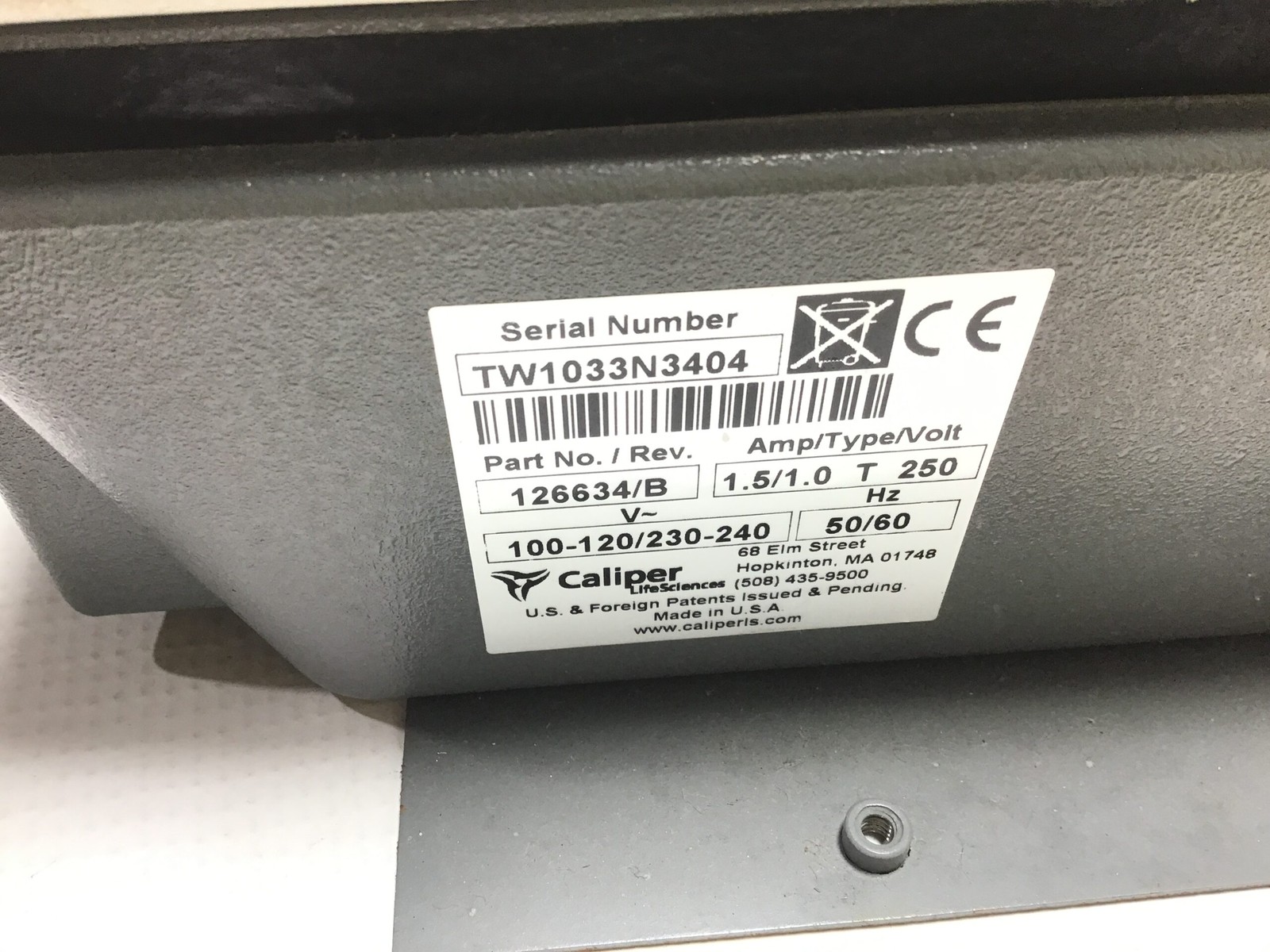 Caliper Life Sciences 126634/B Microplate Handler 50/60Hz 45W 100-120/200-240V