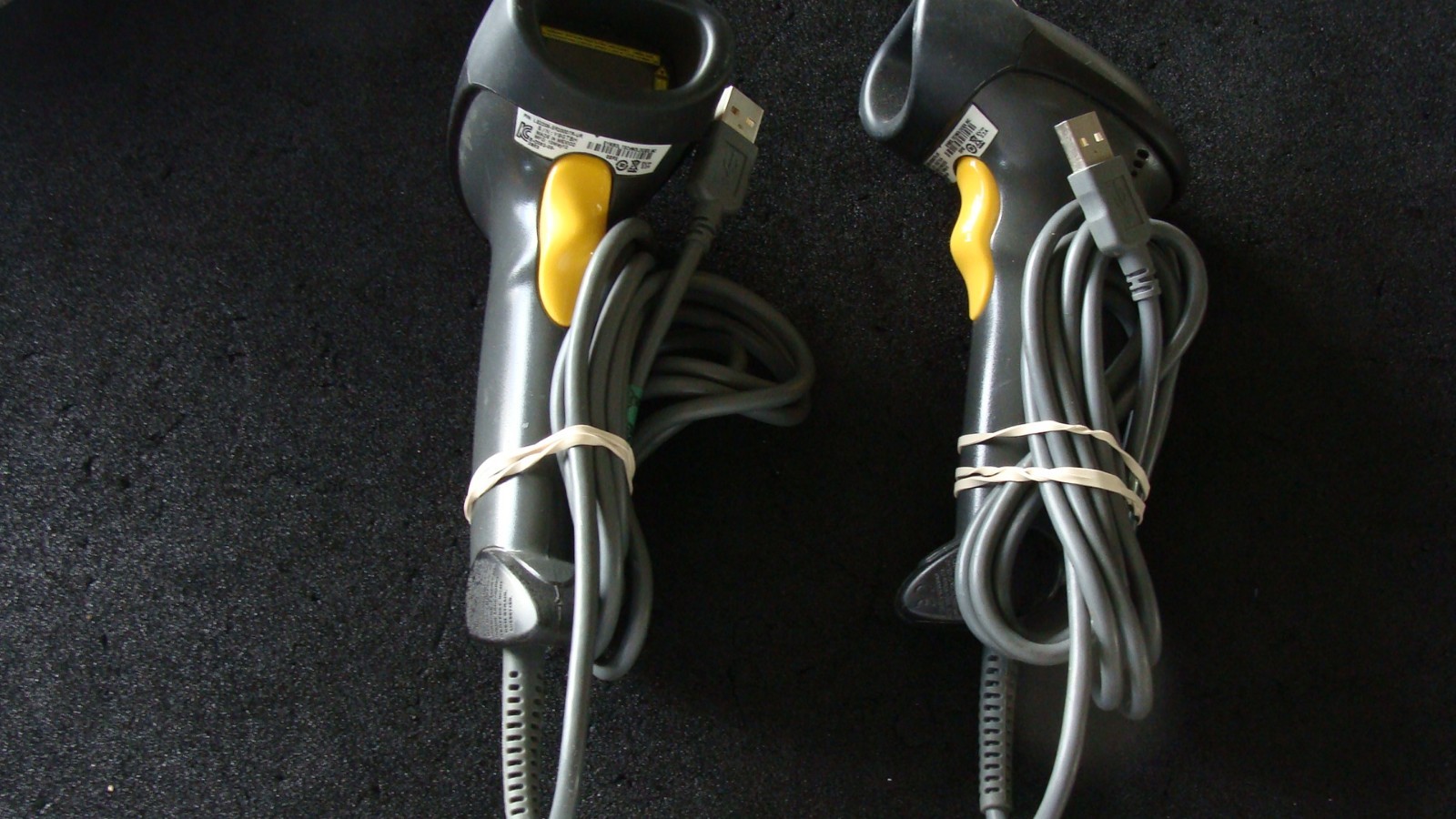 2 Symbol Bar Code Reader p/n LS2208-SR20007R-UR. Made in Mexico.