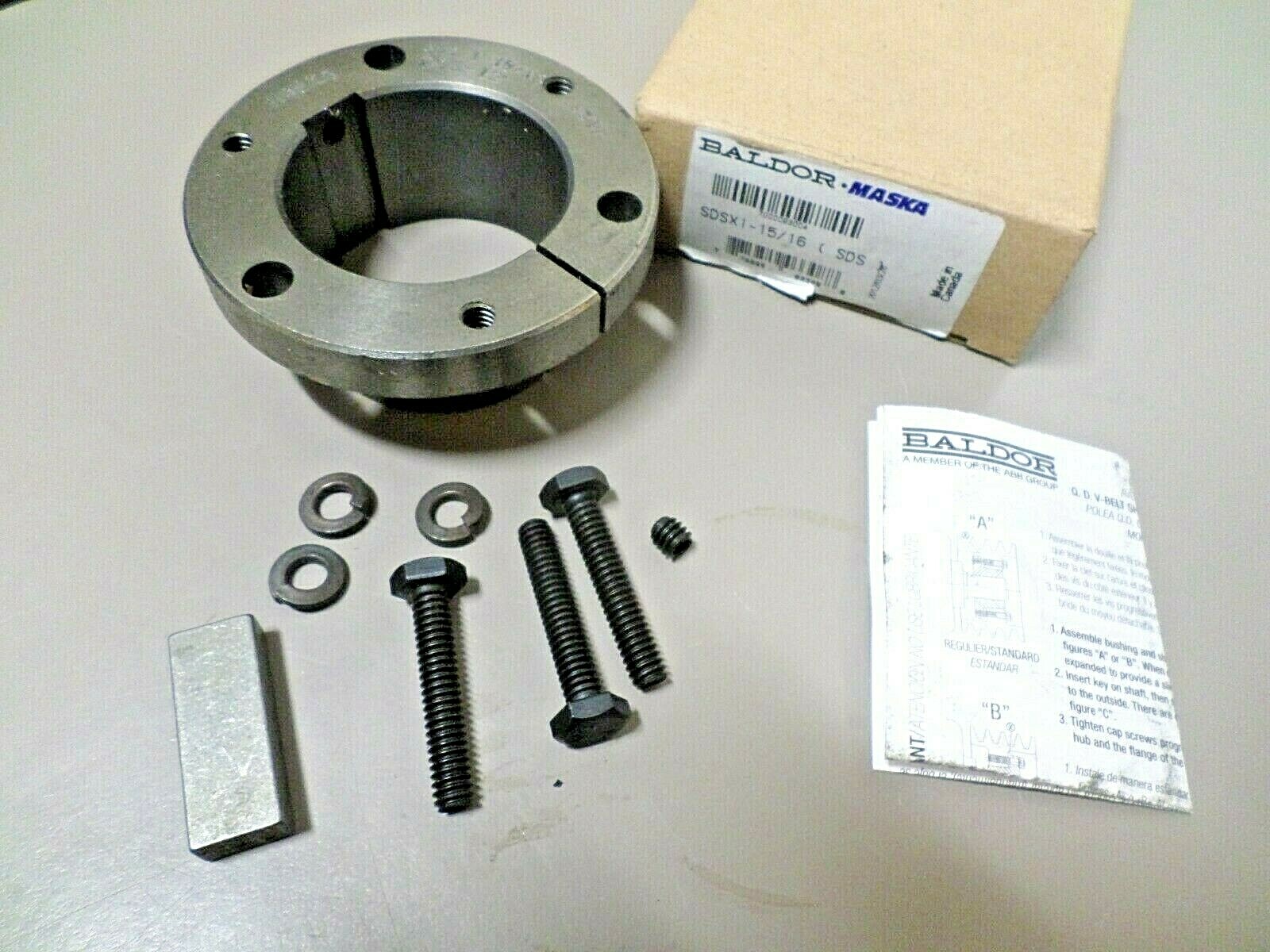 BALDOR MASKA SDSX 1 15-16 SDS QD BUSHING 1-15/16″ Bore