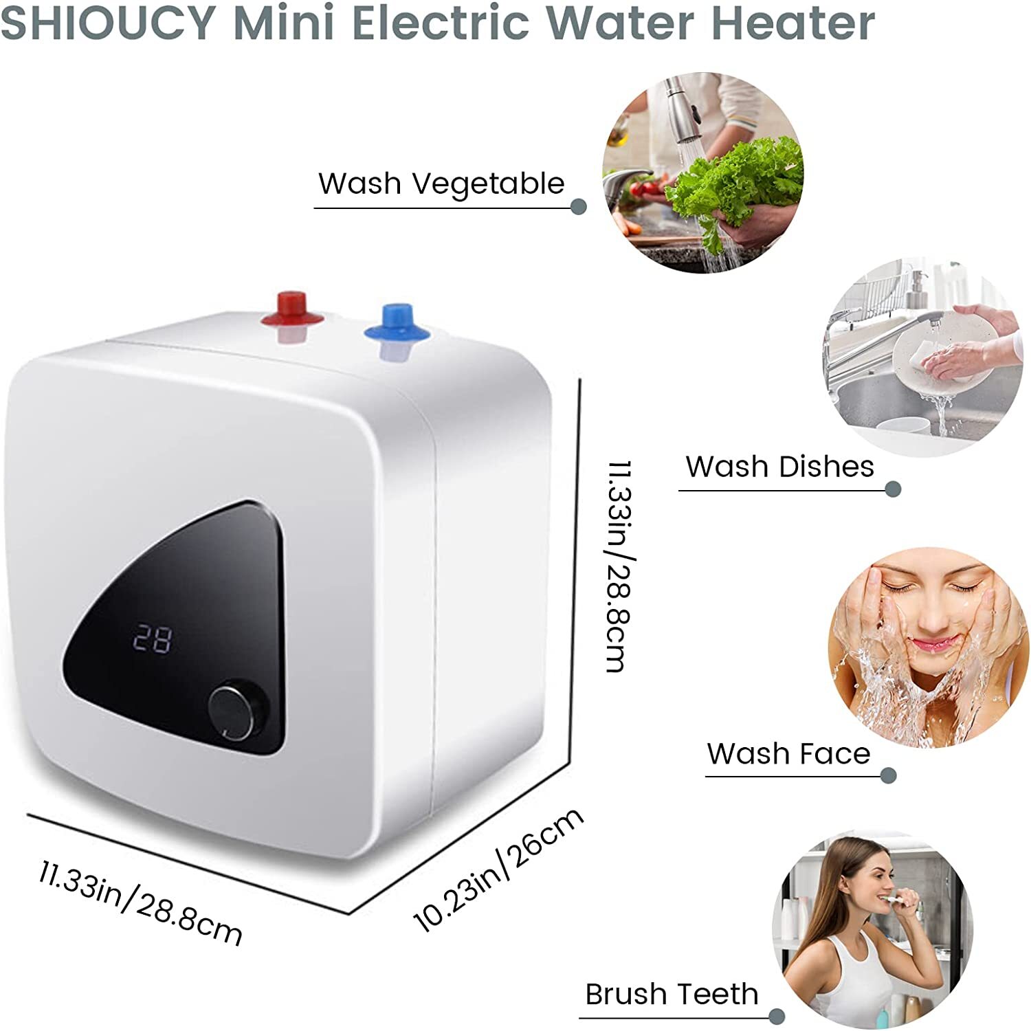 NEW 1500W 8L Electric Instant Hot Water Heater Storage Tank Bathroom Shower Sink