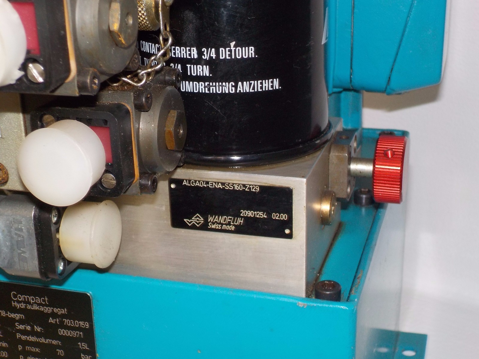 WANDFLUH HS3,2-4EAD-L1.3/0.18-BEGM USED HYDRAULIC SYSTEM HS324EADL13018BEGM