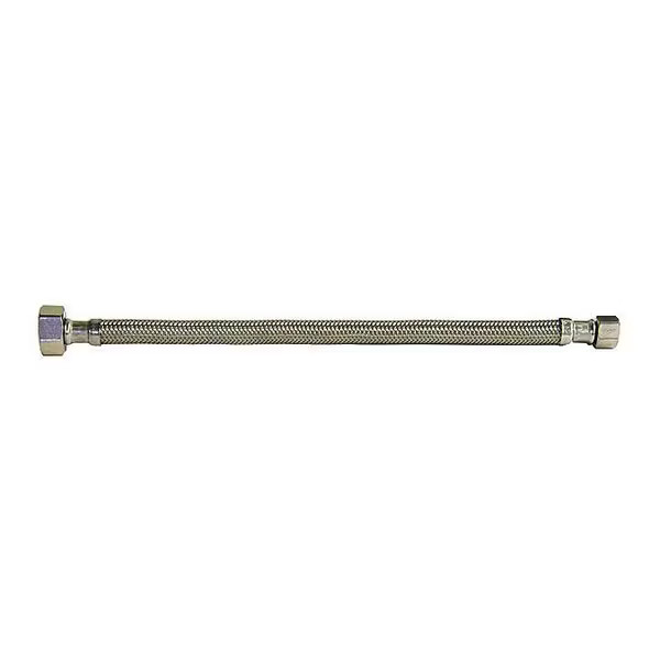 Faucet Connector, 5/16 in ID x 16 in L, PVC/Stainless Steel, 250 psi, 40-180