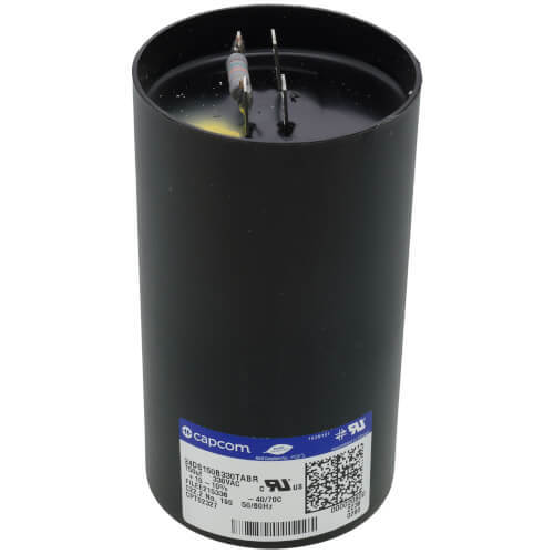 Trane CPT02327 Round Start Capacitor with Resistor, 140-160 uF MFD, 330 VAC