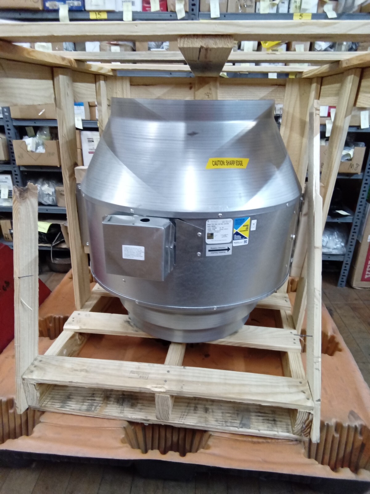Fantech 230/460V 60 Hz 2298W 18″ Duct Thermally Protected 3 Ph IP54 Galvanized